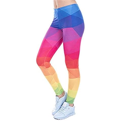 JINKAIJIA Women's Youth Girls Cozy Regular and Large Size Jeans Yoga 3D Printed Leggings - - Large Cover