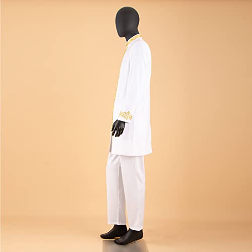 African Suit for Men Dashiki Coats and Ankara Pants 2 Piece Set Wedding Evening Outfits Slim Fit Outwear Jacket Clothes3