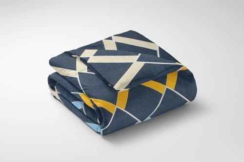 Image of LOOMLYFE 300 TC All Season King Size AC Comforter || Blanket || Duvet for Double Bed with 1 Flat Bedsheet and 2 Large Pillow Covers - 4 Piece Comforter Set - NavyBox