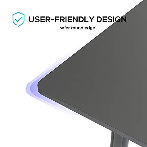 Eureka Ergonomic Computer Desk, 47 inch Home Office Computer Gaming Desk, Modern Simple Style Study Writing Desks PC Table for Small Spaces with Free Mouse Pad Cable Management, Black