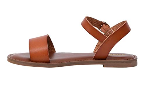 CUSHIONAIRE Women's Clara One Band Ankle Strap Sandal +Memory Foam, Wide Widths Available4