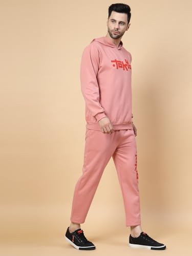 Image of Rigo Cotton Fleece Full Sleeves Oversized Co-ord Set for Men | Printed Hooded Track Suit Set for Men