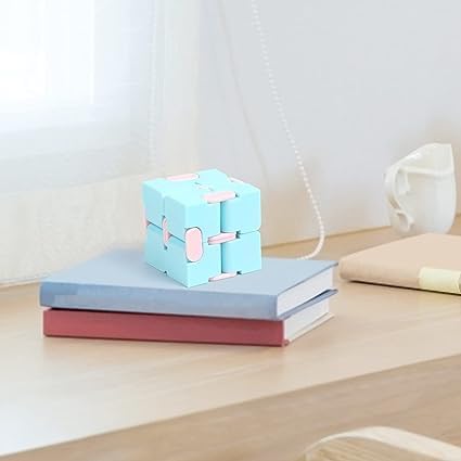 Miniatura 4 de Cubo infinito azul juguetes mágicos antiestrés cubo infinito mano flip alivio del estrés dedo antismo juego bolsillos juguete regalo alivio de la