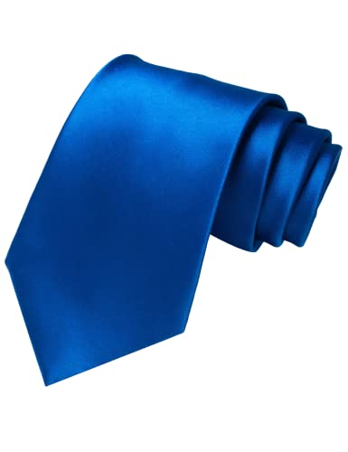RBOCOTT 3.15" Solid Color Tie Business Wedding Necktie for Men(8cm), Blue