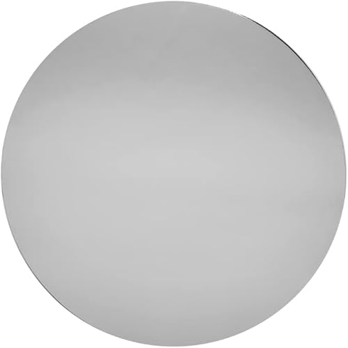 Treasure Gurus - Mesa redonda de 7 pulgadas, centro de mesa de cristal, placa de pared, espejo, manualidades, decoración del hogar