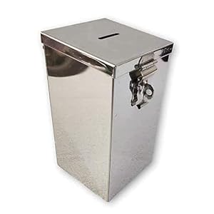 Coin Box/Piggy Bank/Gullak/Donation Box/Suggestion Box/Antique Coin Bank Box Money Organiser/Coin Money Bank Piggy Bank Money Bank Stainless Steel Body (6.5 Inch) Box
