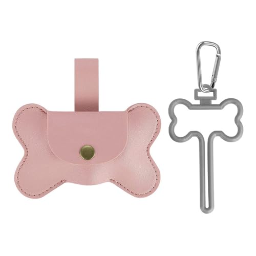 Image of DONGKER Dog Poop Treat Holder,Waterproof Leather Canine Waste Pouch with Hook Clip for Walking Outdoor Travelling(Not include Garbage Bags)