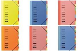 Pagna Lucy Colours Desk Organiser File 7 Compartments Polypropylene with Elasticated Corner Bands and Flexible Spine
