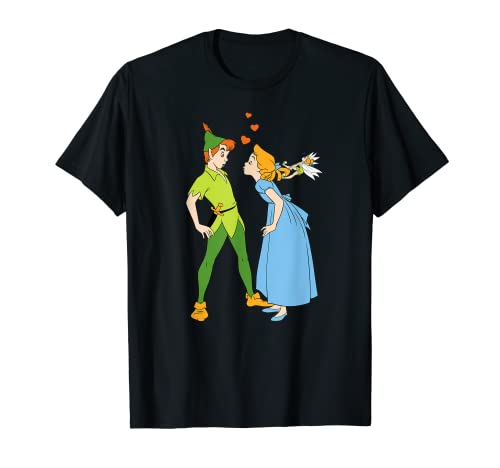 Disney Peter Pan and Wendy Darling Kiss Valentine’s Day Camiseta