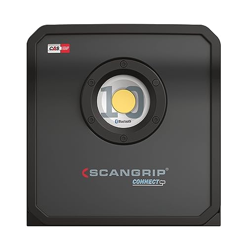 SCANGRIP NOVA 10 Connect 10000 Lumen Power Tool Battery Operated LED Work Light, Cordless, Light Dimmer Function, Built-in Power Bank, Waterproof IP65, Outdoor Work