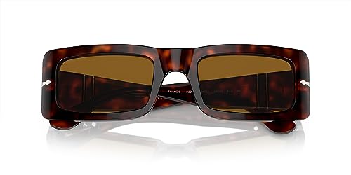 Image of Persol Unisex Sunglasses Black Frame, Green Lenses, 54MM