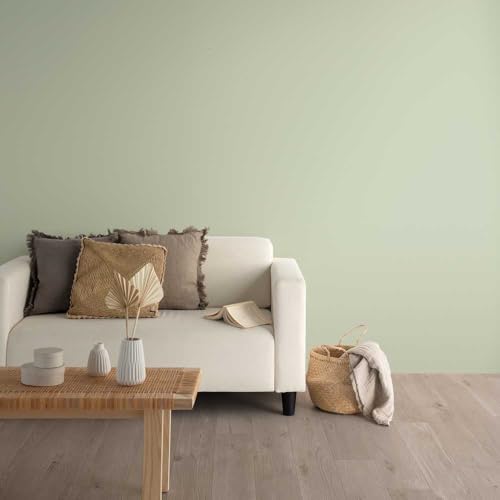 壁紙屋本舗 壁紙 生のり付き クロス Daily palette 緑 グリーン 塗り壁風 漆喰風 無地 サンゲツ RE55032 幅92cm×10m 替刃付き