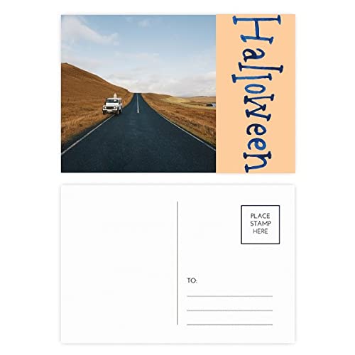 Cartes postales Halloween forêt d'automne par lot de 20 pour remerciements