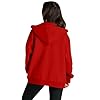 Custom Hoodies With Photo Image And Text,Oversized Personalised Hooded Sweatshirts For Women Zip Up Design Your Own Hoodies Front/Back Printed T Shirts Personalised with Pockets Red #3