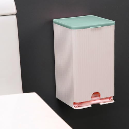 Image of HASTHIP Sanitary Pads Dispenser for 25-30 Pads Napkin Wall Storage Case Dustproof Waterproof Sanitary Pads Wall Holder Bathroom Sanitary Pads Bathroom Organizer, 11.5cmx11.5cmx19.5cm