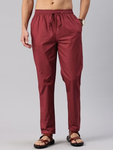 Image of Majestic Man Men's Regular Fit Mid Rise Casual Style Pure Cotton Pyjama Bottom