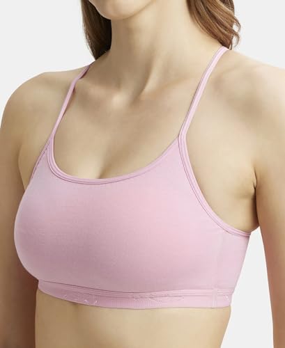 Image of Jockey 1351 Women Super Combed Cotton Elastane Stretch Multiway Styled Crop Top with Adjustable Straps and StayFresh Treatment