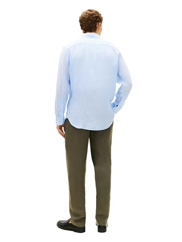 Image of Tommy Hilfiger Men's Long Sleeve Casual Linen Button Down Shirts in Regular Fit