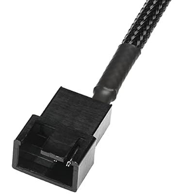CRJ 5V USB PC Fan Power Adapter Cable - 24-inch (60cm), Black Sleeved - Silent Fan Speed Adapter for 3-Pin & 4-Pin Computer Cooling Fans