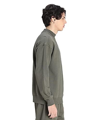 Image of PUMA Men Cotton Banded Collar Crew Neck Sweatshirt