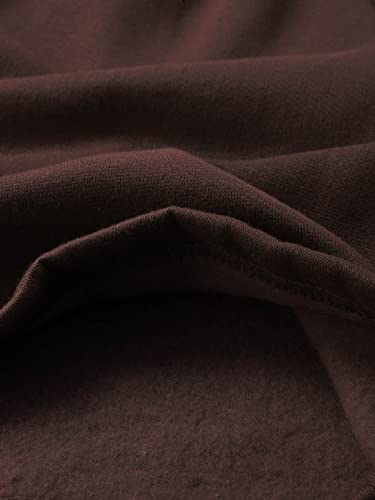 Ma Croix Essentials Mens Premium Brushed Sweat Shorts Lightweight Fleece Elastic Gym Loungewear (Small, 1Iha0004_Brown) #TOP2