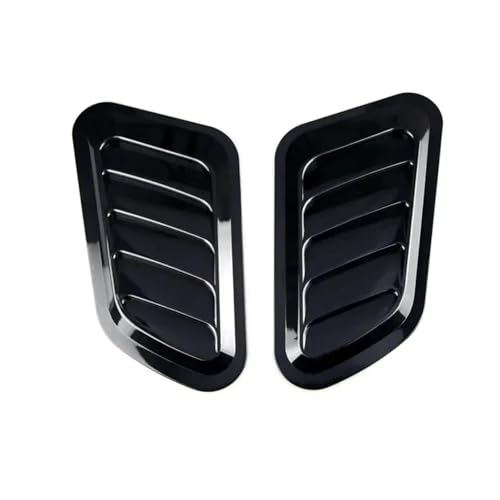 Capó universal para coche con entrada de flujo de aire decorativa en color negro, 2 unidades