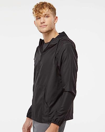 Independent Trading Co. Lightweight Windbreaker Pullover Jacket (EXP54LWP) -Black -L3