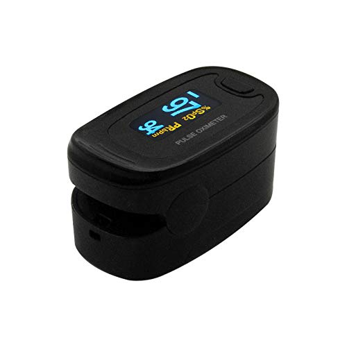 CONTEC CMS50NA Pulse Oximeter Fingertip Blood Oxygen Saturation Monitor SpO2 and PR Value Waveform Blood Oxygen Neck/Wrist Corda, Black