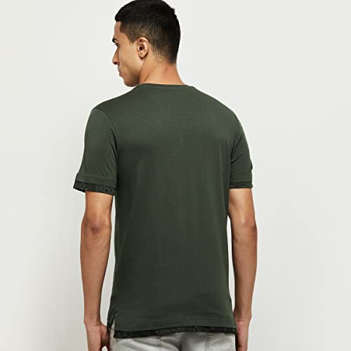 Image of Max Men's Printed Crew Neck Ultra Slim Fit T-Shirt