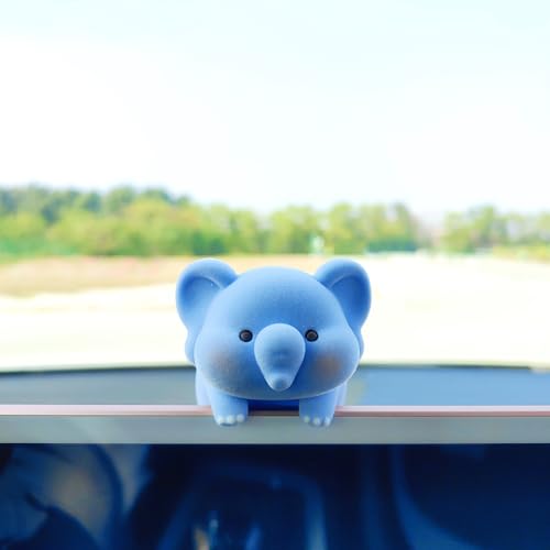 Cute Furry Animal Rear View Mirror Accessories, Car Dashboard Ornament Center Screen Decoration Rearview Mirror Charm, Car Accessories Interior Decor for Women/Men