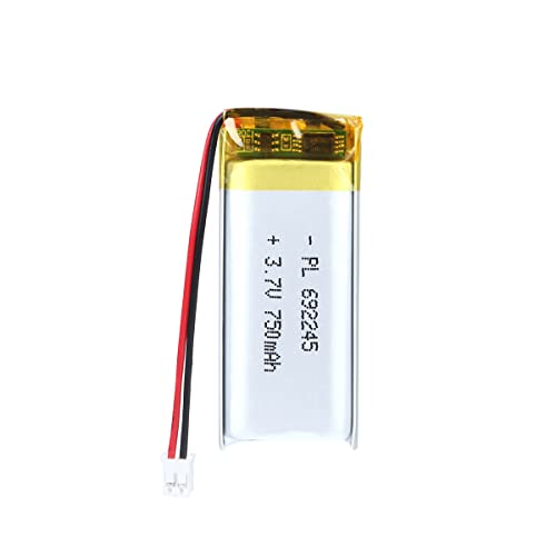 YTKavq 3.7V 750mAh 692245 Battery Lithium Polymer Ion Rechargeable Lipo Battery with PH 2.0mm Connector
