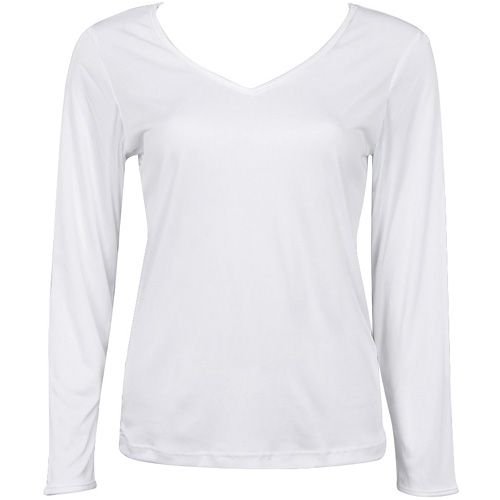 Cuddl Duds Ladies Climatesmart V-Neck Long Sleeve Top