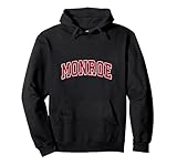 Photo Gallery monroe michigan mi vintage sports design rosso design felpa con cappuccio Photo Gallery monroe michigan mi vintage sports design rosso design felpa con cappuccio