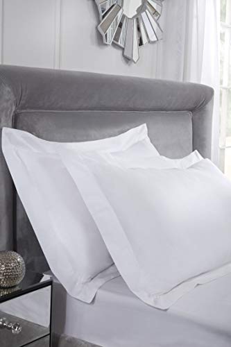 Emma Barclay Paire de taies d'oreiller Oxford en Coton 400 Fils Blanc