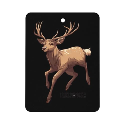 I Like Big Deer Car Air Freshener Hanging Aromatherapy Tablets for Car Accessories Square