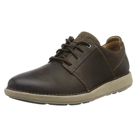 Clarks Un Larvik Lace, Zapatos de Cordones Derby para Hombre, Marrón (Brown Leather Brown Leather), 46 EU