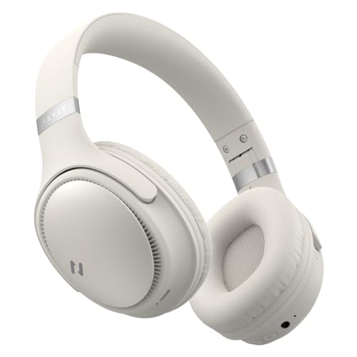 Fone de Ouvido Sem Fio Havit H630bt Bluetooth, Até 55 Horas de Duração da Bateria Bege Fone de Ouvido Sem Fio Havit H630bt Bluetooth, Até 55 Horas de Duração da Bateria Bege