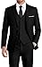 WEEN CHARM Men's Two Button Notch Lapel Slim Fit 3-piece Suit Blazer Jacket Tux Vest & Trousers Set