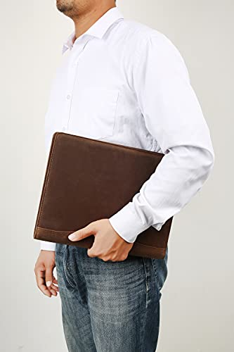 Personalized Leather Portfolio for Men, Engraved Leather Clipboard Portfolio Binder, Custom Leather Legal Pad Padfolio, Christmas Gift for His/Her (Notepad, Khaki-Standard)