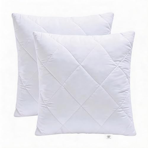 Makimoo Kopfkissen 2er Set, Kissen für Bett und Dekokissen, Polyester Innenkissen Füllkissen for Sofakissen Zierkissen (40 x 40 cm)