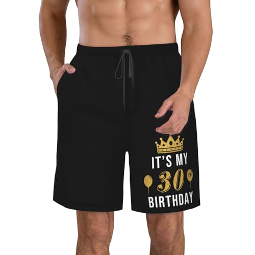 Men's Swim Trunks Beach Board Shorts Quick Dry Drawstring Shorts Swimwear Bathing Suits Swimming Trunks