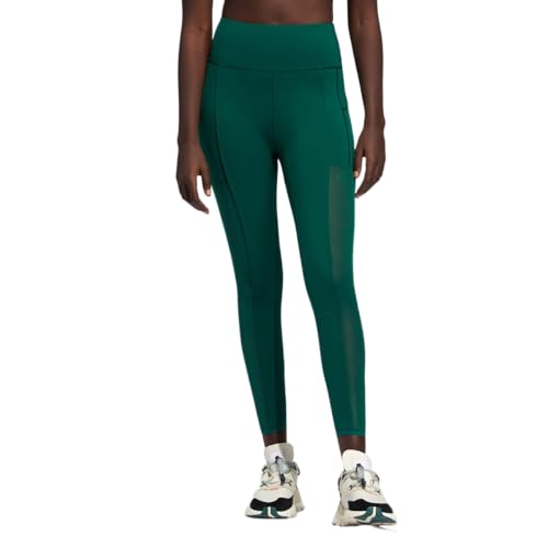 ADIDAS X Ivy Park Mesh 3-Stripes Tights Leggings, Dark Green