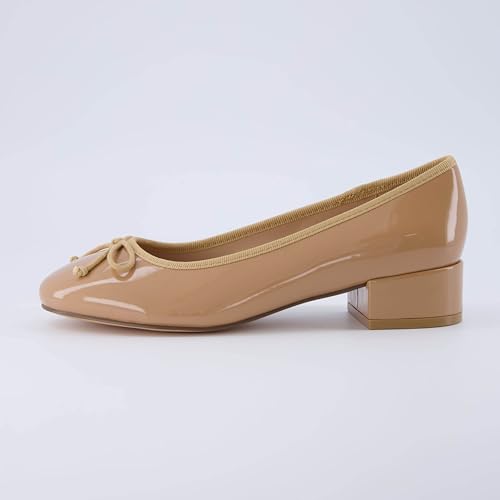 CUSHIONAIRE Women's Frenchie Dress Ballerina Flat +Memory Foam, Wide Widths Available2