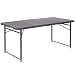Flash Furniture 4-Foot Height Adjustable Bi-Fold Dark Gray Plastic Folding Table with Carrying Handle - DAD-LF-122Z-DG-GG