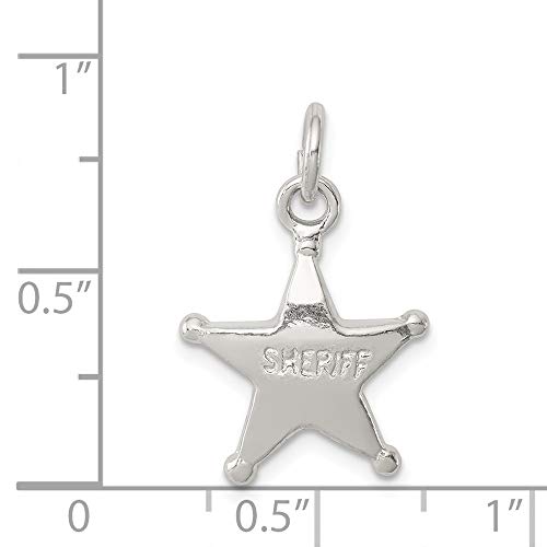 925 Sterling Silver Sheriffs Badge Pendant Charm Necklace Career Professional Polouse Fine Jewelry For Women Gifts For Her