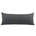 PiccoCasa Taie de Traversin Housse de Traversin Taie d'oreiller Fermeture éclair en Microfibre Brossée Gris 51cmx152cm