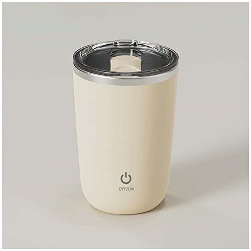 Taza Auto Agitable, Eléctrico Mezclando Taza Taza Automezcladora Recargable Taza Autoagitadora Auto Magnetic Mug Giratorio Hogar Oficina Viaje Automagnetic Mug Apropiado por Café/Leche/Cacao (A-Beige)