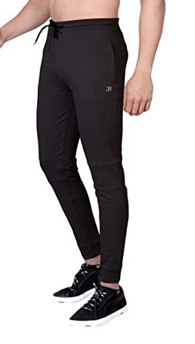 Image of Big Button Men's Stretch Gym Sports Track Pants Jogger with Zip Pockets