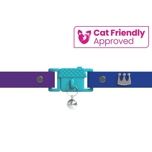 Image of Kittyrama Monte Carlo Cat Collar with Bell. Breakaway Collar. Won't Rub Fur. Lightweight, Soft & Comfy