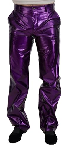 Dolce & Gabbana Purple Shining – Pantalones casuales para hombre, Púrpura, 44